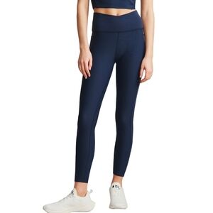 Rhone Navy Blue Ripple 7/8 Pocket Legging Size Small